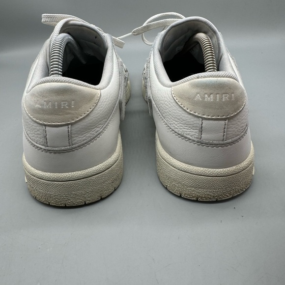 AMIRI Skel Top Low White Vintage Men Size 9 Sneakers Shoes - Picture 5 of 8